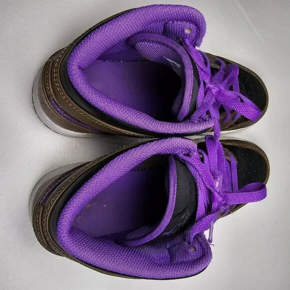 Nike Air Jordan 1 Mid GS Shoes Mocha Brown / Purple DQ8423-215 Size 5Y / 6.5W - Picture 5 of 10